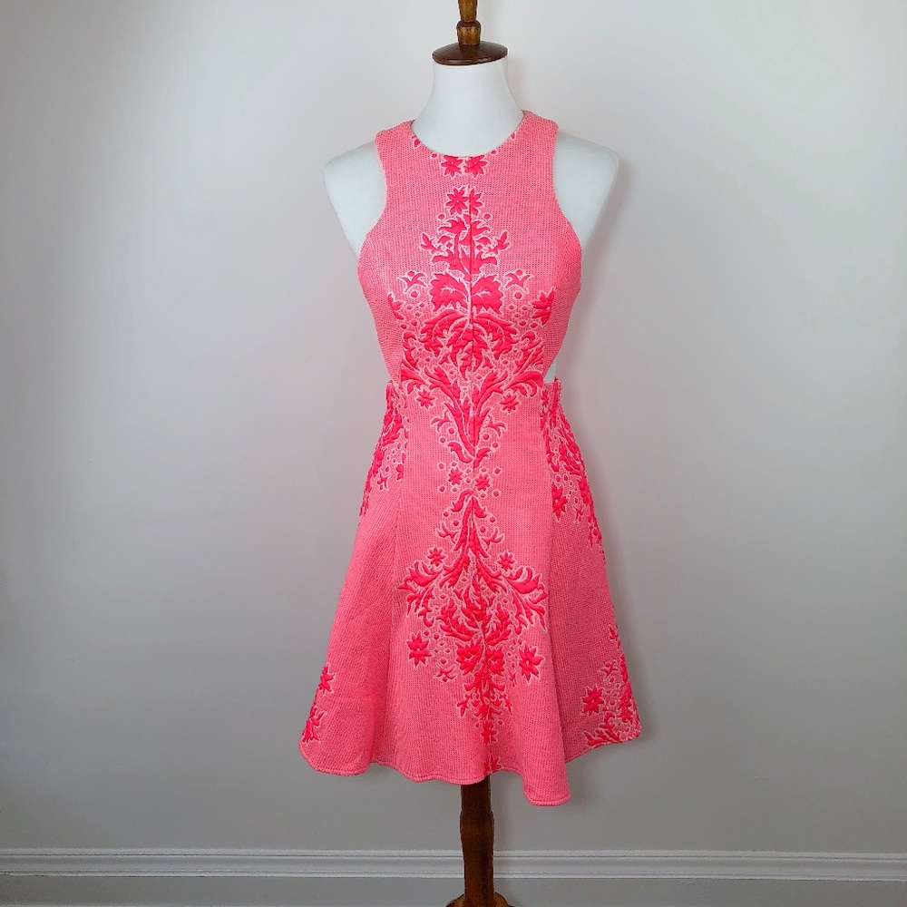 Amanda Uprichard Pink Knit Dress, Sz Large